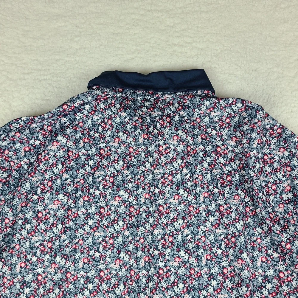 Walter Hagen Polo Shirt Mens 3XLT 3XL Tall Blue Red Performance Majors 11 Golf
